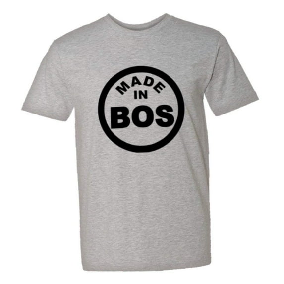 PleaseMeTees™ Mens From Born Made In Boston MA Strong Logo Label HQ Tee
