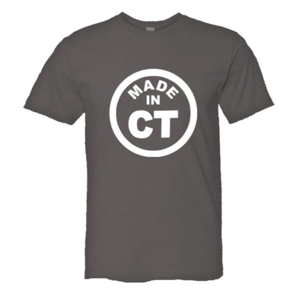 PleaseMeTees™ Mens From Born Made In Connecticut CT Logo Label HQ Tee