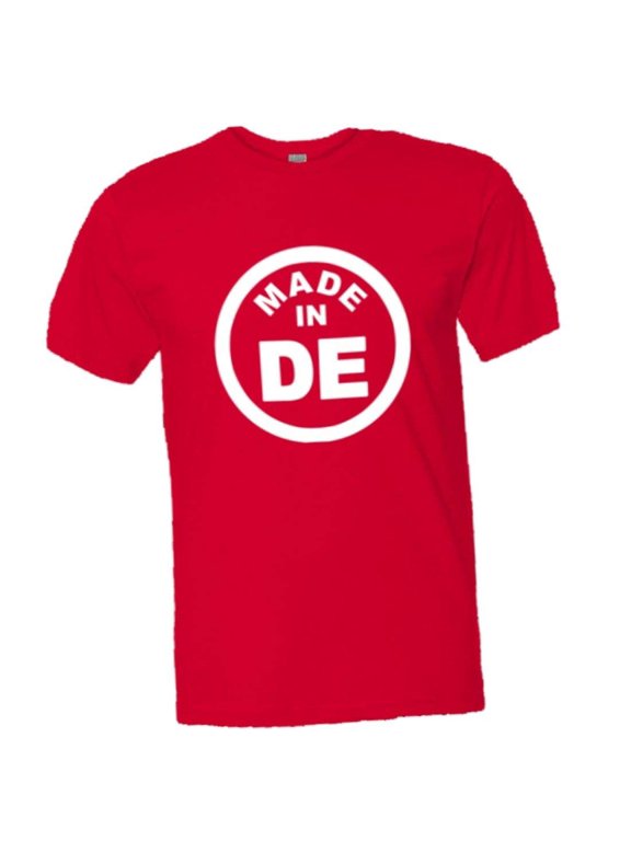 ™ Mens From Born Made In Delaware DE Logo Label HQ Tee