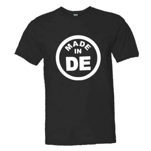 PleaseMeTees™ Mens From Born Made In Delaware DE Logo Label HQ Tee