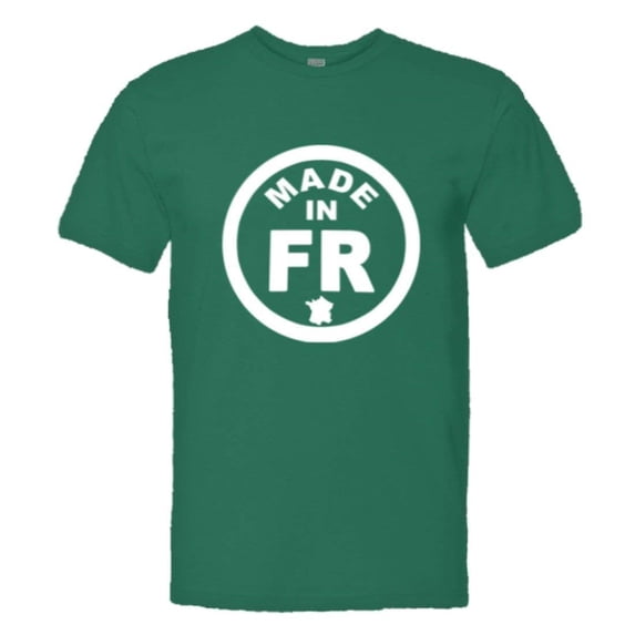 PleaseMeTees™ Mens From Born Made In France Europe EU Logo Label HQ Tee