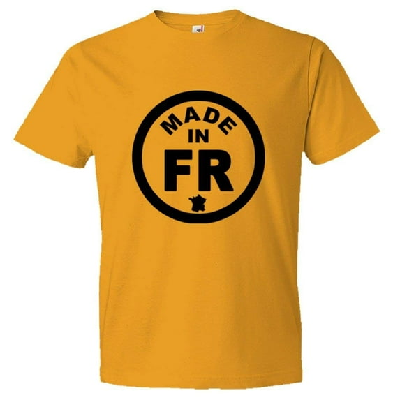 PleaseMeTees™ Mens From Born Made In France Europe EU Logo Label HQ Tee