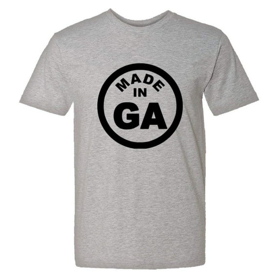 PleaseMeTees™ Mens From Born Made In Georgia GA Logo Label Tag HQ Tee
