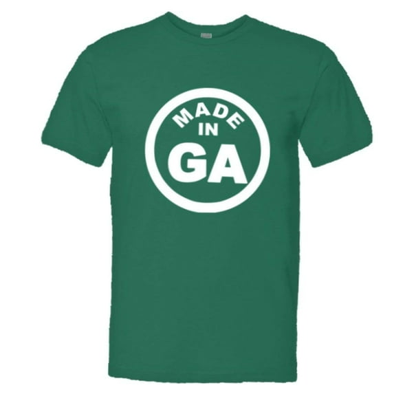 PleaseMeTees™ Mens From Born Made In Georgia GA Logo Label Tag HQ Tee