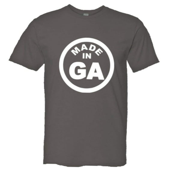 PleaseMeTees™ Mens From Born Made In Georgia GA Logo Label Tag HQ Tee