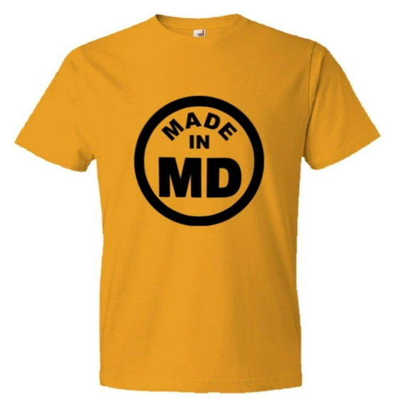 PleaseMeTees™ Mens From Born Made In Maryland MD Logo Label HQ Tee