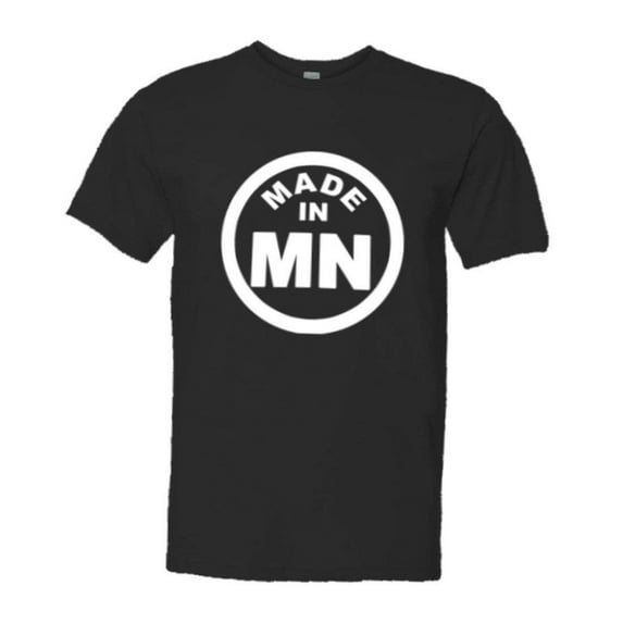 PleaseMeTees™ Mens From Born Made In Minnesota MN Logo Label HQ Tee