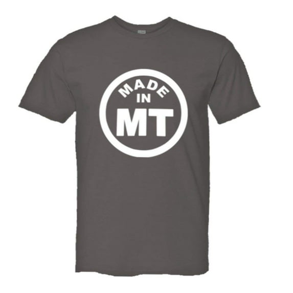 PleaseMeTees™ Mens From Born Made In Montana MT Logo Label HQ Tee