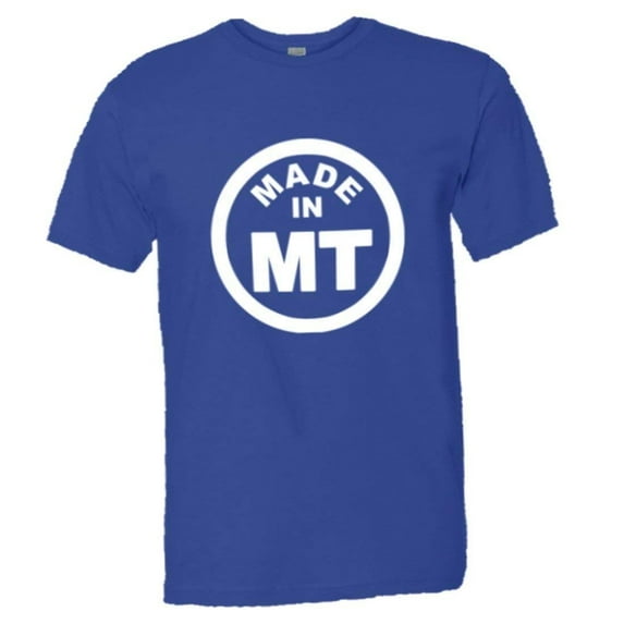 PleaseMeTees™ Mens From Born Made In Montana MT Logo Label HQ Tee
