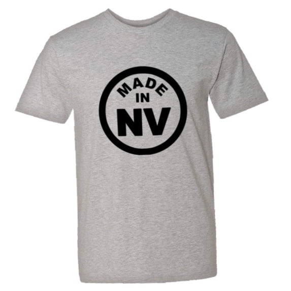 PleaseMeTees™ Mens From Born Made In Nevada NV Logo Label Tag HQ Tee
