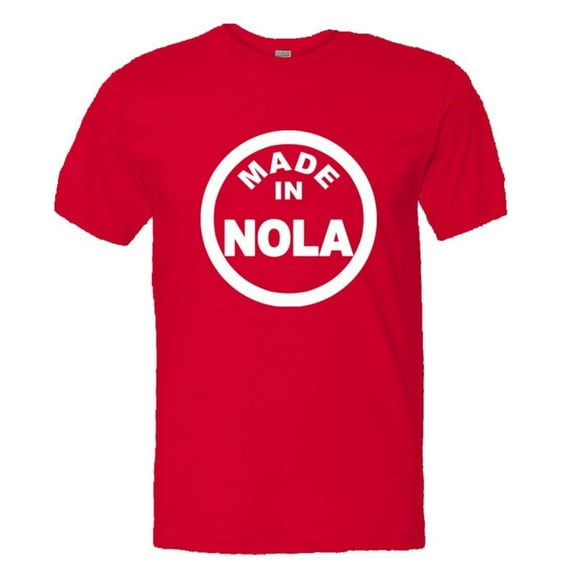 PleaseMeTees™ Mens From Born Made In New Orleans NOLA Logo Label HQ Tee