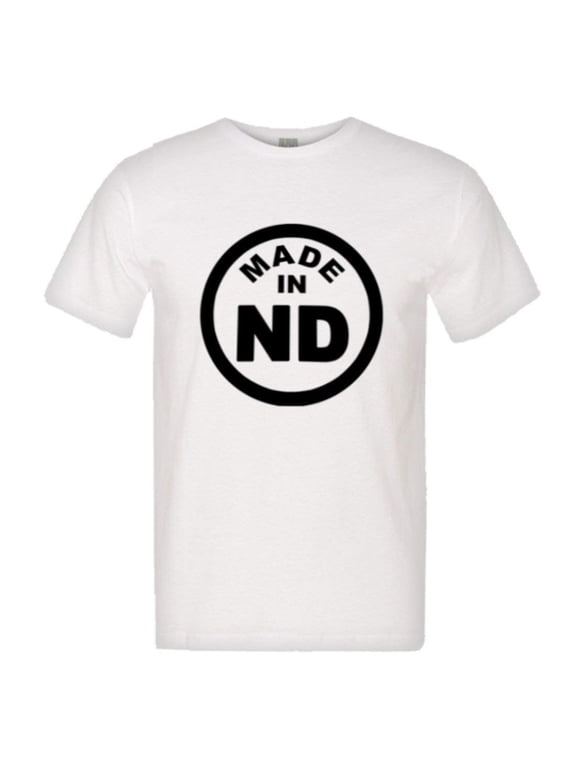 ™ Mens From Born Made In North Dakota ND Logo Label HQ Tee
