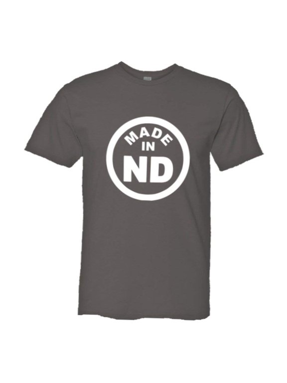 ™ Mens From Born Made In North Dakota ND Logo Label HQ Tee