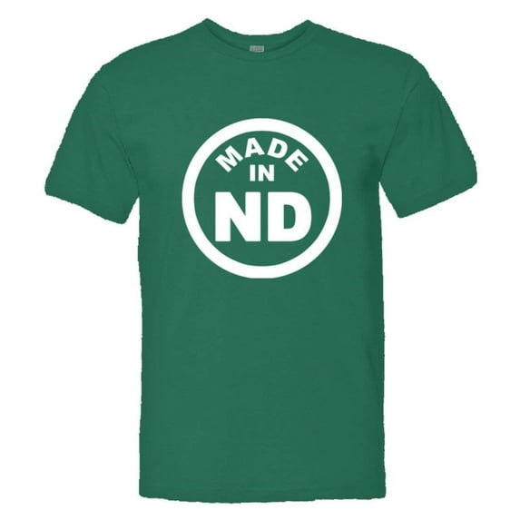PleaseMeTees™ Mens From Born Made In North Dakota ND Logo Label HQ Tee