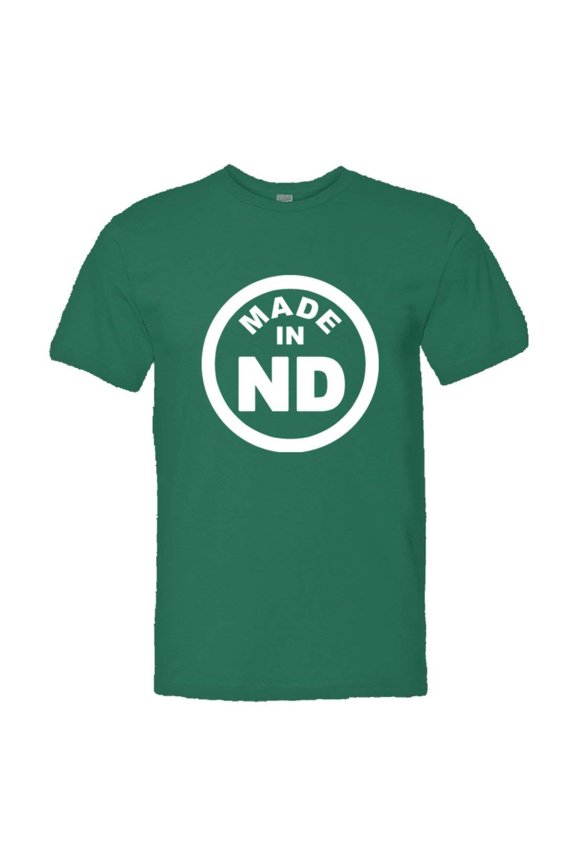 ™ Mens From Born Made In North Dakota ND Logo Label HQ Tee