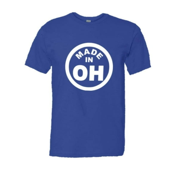 PleaseMeTees™ Mens From Born Made In Ohio OH State Logo Label HQ Tee