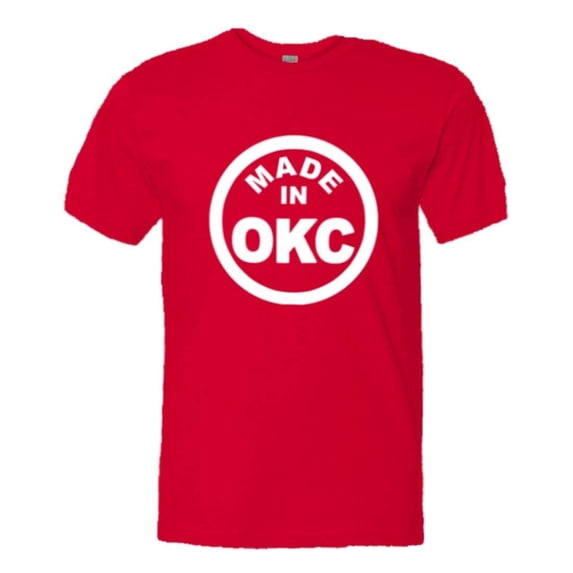 PleaseMeTees™ Mens From Born Made In Oklahoma City OK Logo Label HQ Tee