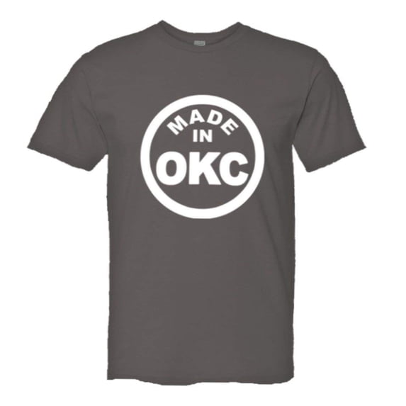 PleaseMeTees™ Mens From Born Made In Oklahoma City OK Logo Label Tee
