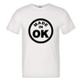 thumbnail image 1 of PleaseMeTees™ Mens From Born Made In Oklahoma OK State Logo Label HQ Tee, 1 of 1