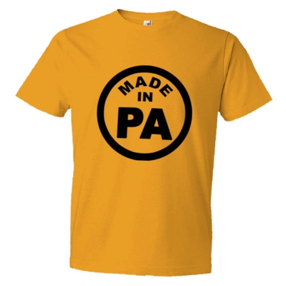 PleaseMeTees™ Mens From Born Made In Pennsylvania PA Logo Label HQ Tee