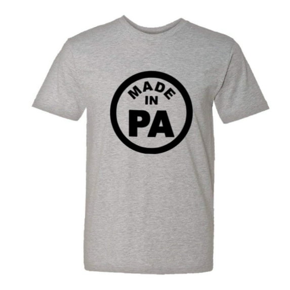 PleaseMeTees™ Mens From Born Made In Pennsylvania PA Logo Label HQ Tee