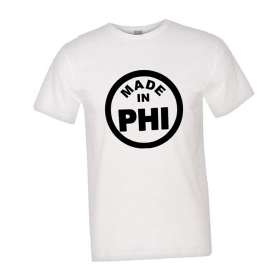 PleaseMeTees™ Mens From Born Made In Philadelphia PA Logo Label HQ Tee
