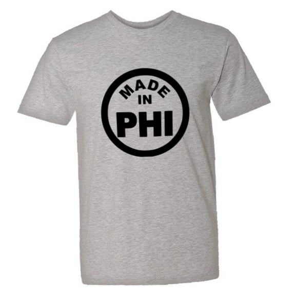 PleaseMeTees™ Mens From Born Made In Philadelphia PA Logo Label HQ Tee