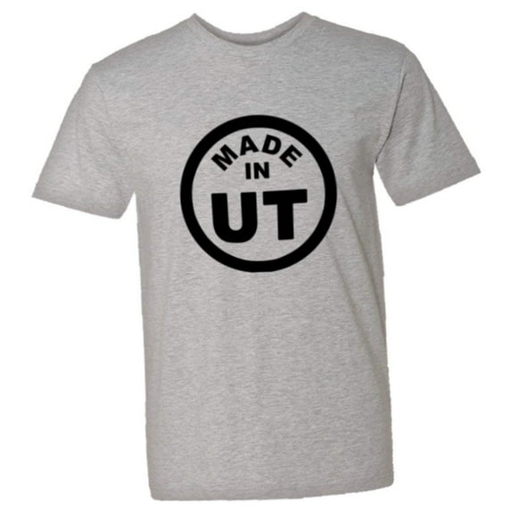 PleaseMeTees™ Mens From Born Made In Utah UT Logo Label Tag HQ Tee
