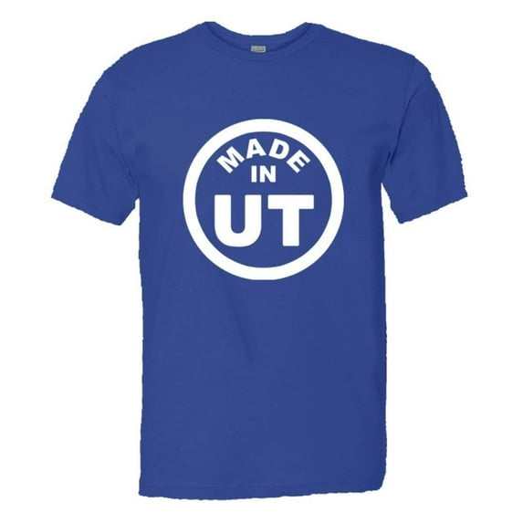 PleaseMeTees™ Mens From Born Made In Utah UT Logo Label Tag HQ Tee