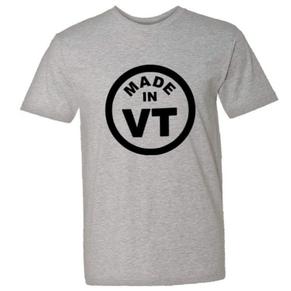 PleaseMeTees™ Mens From Born Made In Vermont VT Logo Label HQ Tee
