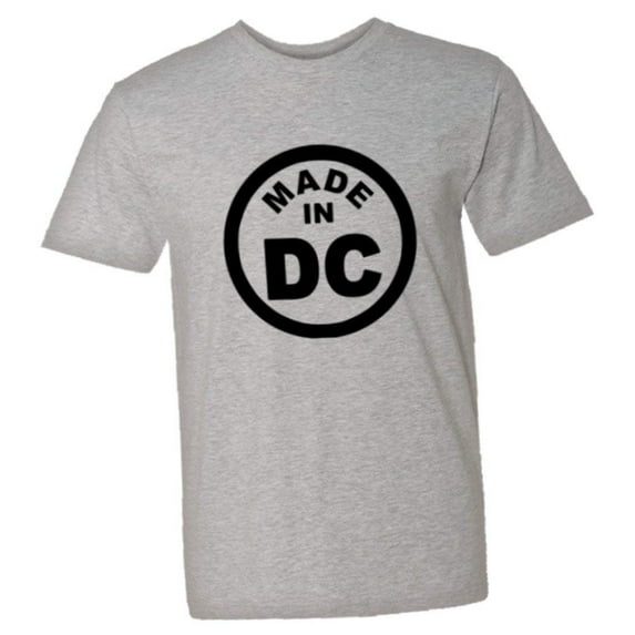PleaseMeTees™ Mens From Born Made In Washington DC Logo Label HQ Tee