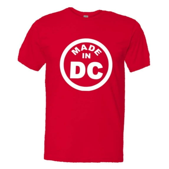 PleaseMeTees™ Mens From Born Made In Washington DC Logo Label HQ Tee