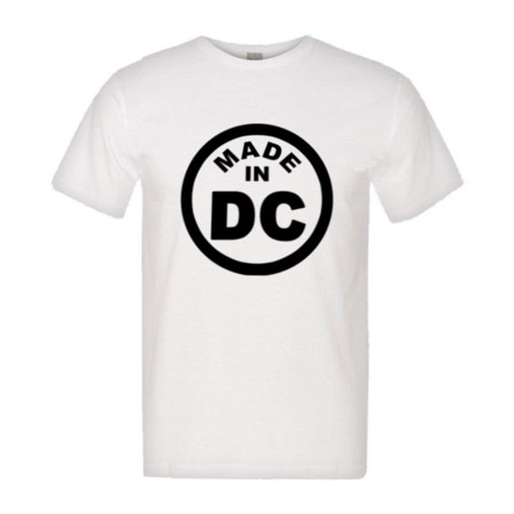 PleaseMeTees™ Mens From Born Made In Washington DC Logo Label HQ Tee