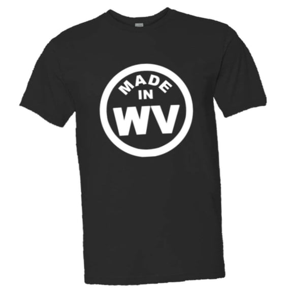 PleaseMeTees™ Mens From Born Made In West Virginia WV Logo Label HQ Tee