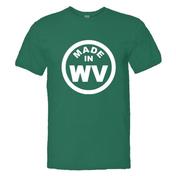 PleaseMeTees™ Mens From Born Made In West Virginia WV Logo Label HQ Tee