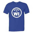 thumbnail image 1 of PleaseMeTees™ Mens From Born Made In Wisconsin WI Logo Label HQ Tee, 1 of 1
