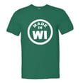 thumbnail image 1 of PleaseMeTees™ Mens From Born Made In Wisconsin WI Logo Label HQ Tee, 1 of 1