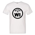 thumbnail image 1 of PleaseMeTees™ Mens From Born Made In Wisconsin WI Logo Label HQ Tee, 1 of 1