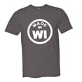 thumbnail image 1 of PleaseMeTees™ Mens From Born Made In Wisconsin WI Logo Label HQ Tee, 1 of 1