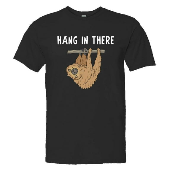 PleaseMeTees™ Mens Hang In There Sloth HQ Tee