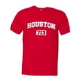 thumbnail image 1 of PleaseMeTees™ Mens Houston 713 Area Code Distressed HQ Tee, 1 of 1
