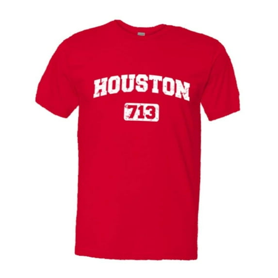 PleaseMeTees™ Mens Houston 713 Area Code Distressed HQ Tee