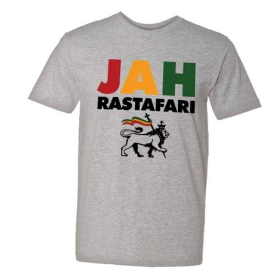 PleaseMeTees™ Mens Jah Mon Jamaica Rastafari Lion Ya HQ Tee