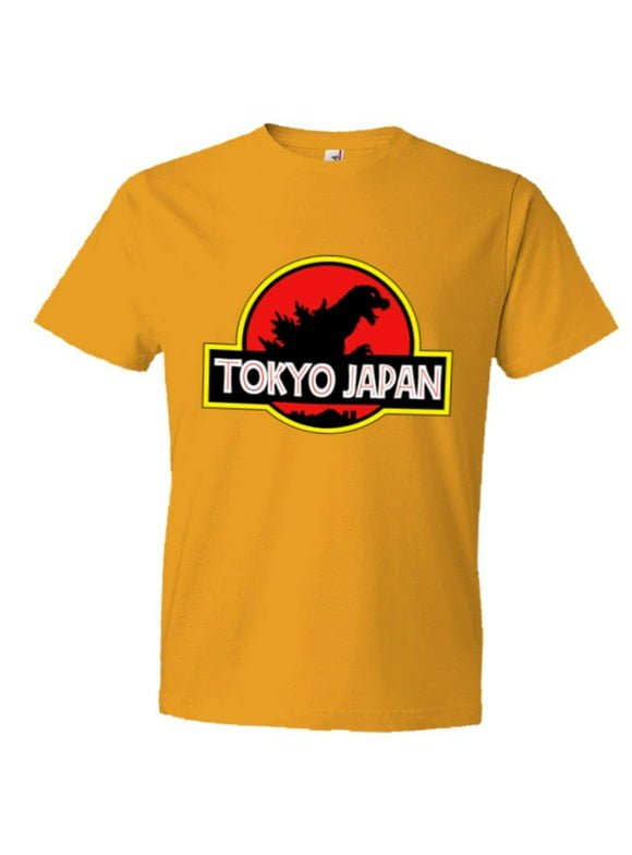 PleaseMeTees™ Mens Jurassic Tokyo Japan Godzilla Park Logo HQ Tee