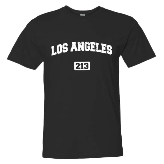 PleaseMeTees™ Mens Los Angeles 213 L.A. Area Code Distressed HQ Tee