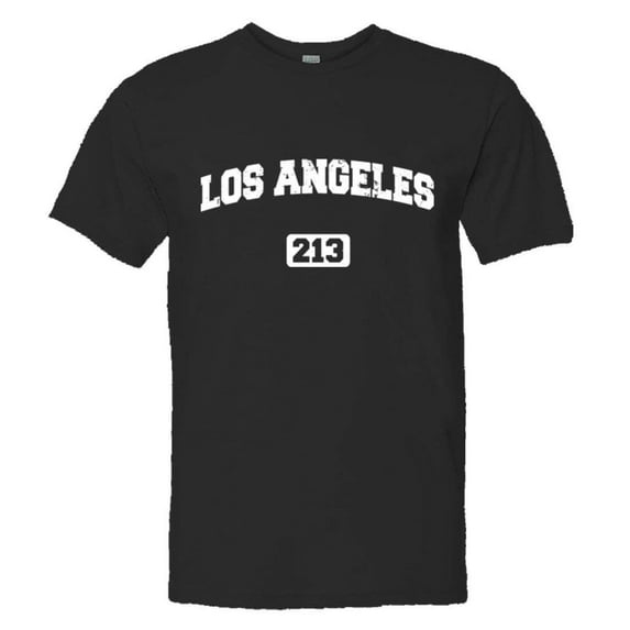 PleaseMeTees™ Mens Los Angeles 213 L.A. Area Code Distressed HQ Tee
