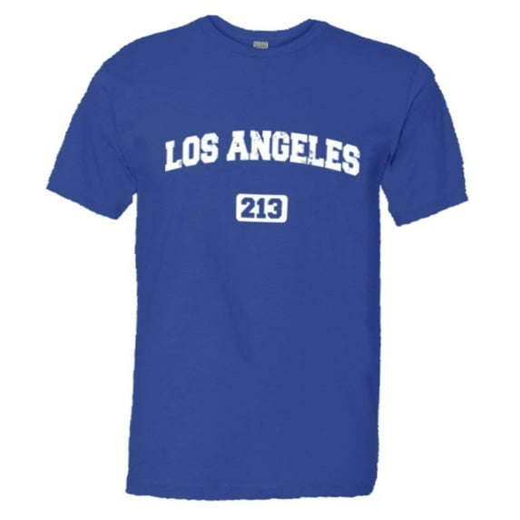 PleaseMeTees™ Mens Los Angeles 213 L.A. Area Code Distressed HQ Tee