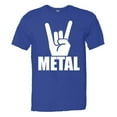thumbnail image 1 of PleaseMeTees™ Mens Metal Hand Rock Music Fingers Devil Horns HQ Tee, 1 of 1