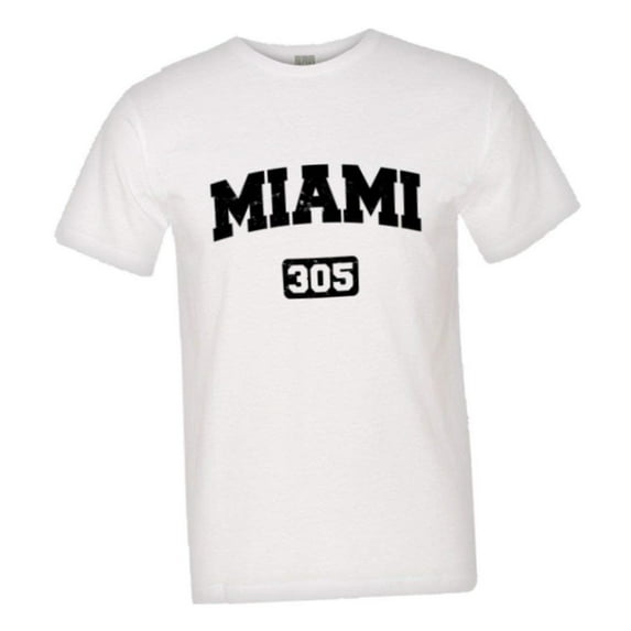 PleaseMeTees™ Mens Miami Florida 305 Area Code Distressed HQ Tee