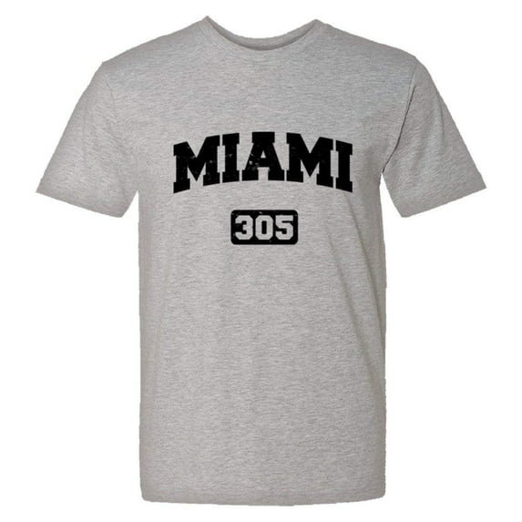 PleaseMeTees™ Mens Miami Florida 305 Area Code Distressed HQ Tee